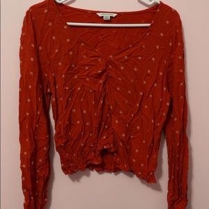 Red American Eagle Blouse